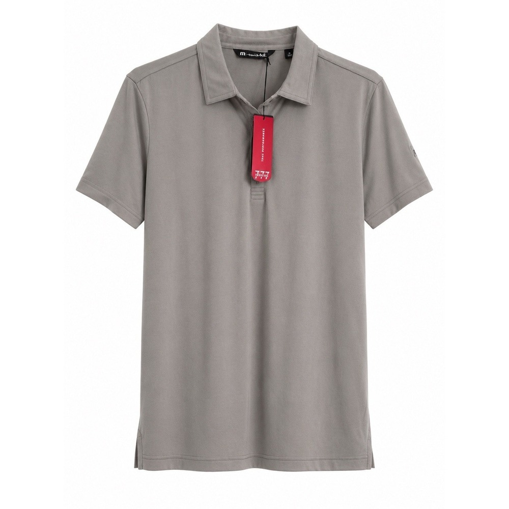 TravisMathew Mens WV-Player Special Polo Shirt Heather Light Grey XL 1WM046 NEW